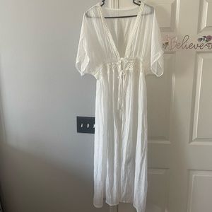 Beach Cover/loungewear One Size Off White.